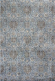 5' X 8' Slate Blue Floral Vines Viscose Indoor Area Rug