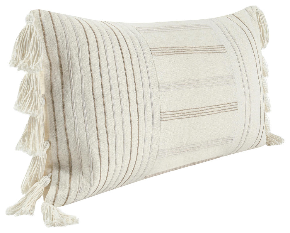 Apana Linen Embroidered Throw Pillow by Kosas Home, 14x26