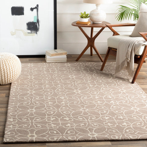 Surya Scott SCT-1012 4'x6' Rug, Taupe/Cream