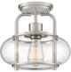 Quoizel TRG1710BN One Light Semi Flush Mount, Brushed Nickel Finish