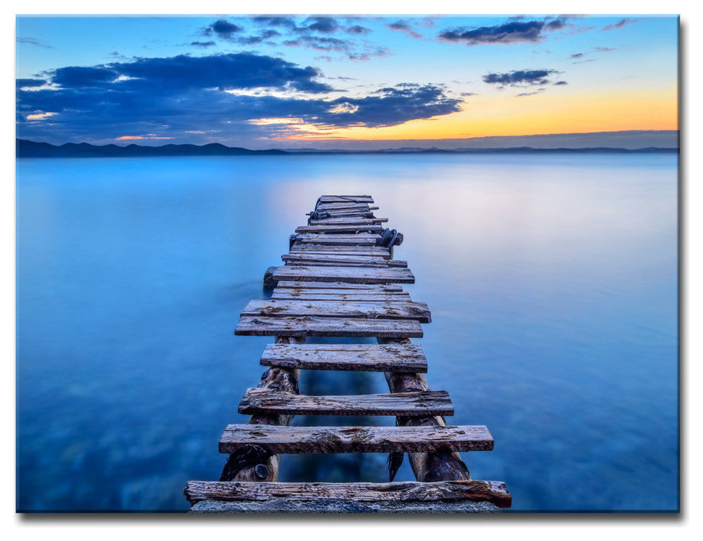 Ready2HangArt 'Pier' Wrapped Canvas Wall Decor, 16"x12"