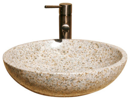 V-VR165 Desert Yellow Polished Vessel Sink