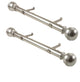 Jax 1.5" Side Curtain Rod, Satin Nickel, 24"