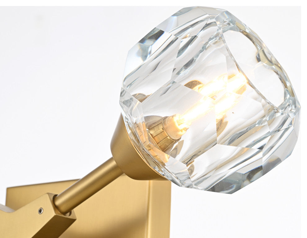 2 Light Wall Sconce, Gold