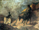 Honore Daumier Don Quixote and Sancho Panza, 21"x28" Wall Decal