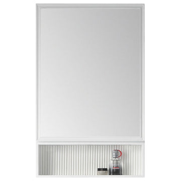 Dakota Medicine Cabinet, 21" Wide, White, White Shelf