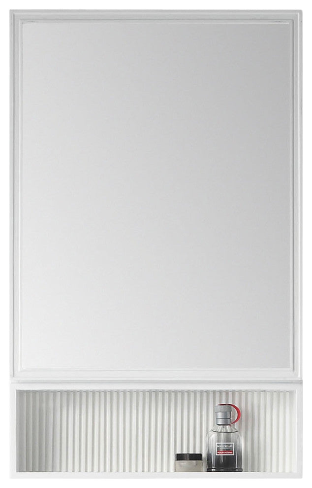 Dakota Medicine Cabinet, 21" Wide, White, White Shelf
