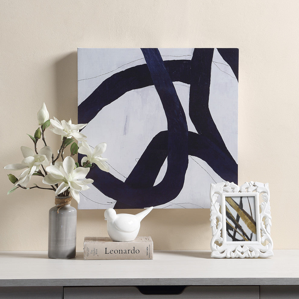 Set of 2 Abstract Wall Art, Blue