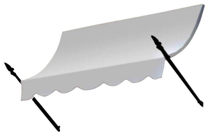 Awntech 3' New Orleans Acrylic Fabric Fixed Awning, Gray