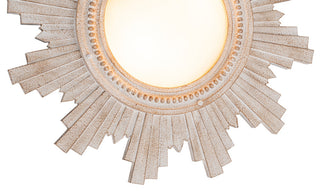 Vintage 2-Light Resin Shade Sunburst Flush Mount, White