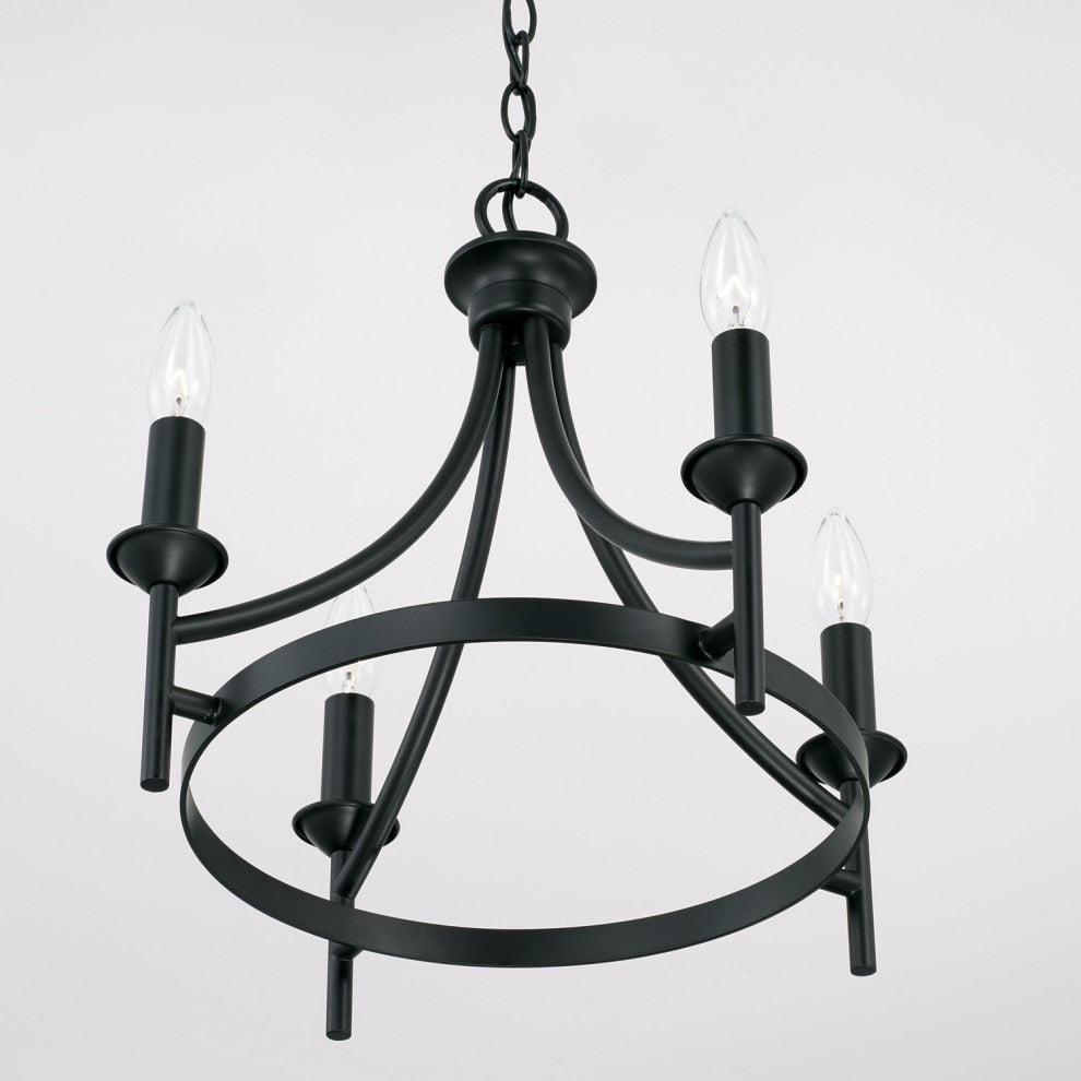 Capital Lighting Peyton 4-Light Semi Flush 242041MB Matte Black