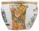 Chinese Porcelain Fish Bowl Planter, Satsuma Geishas, 8"