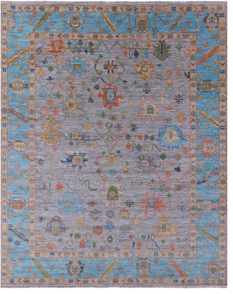Turkish Oushak Hand Knotted Wool Rug 9' 0" X 11' 10" - Q13309