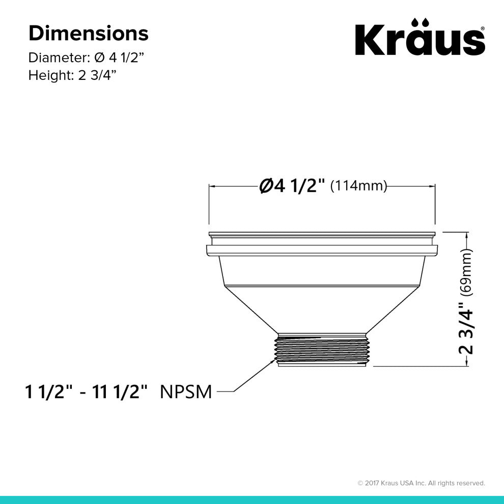Kitchen Sink Strainer, Grey