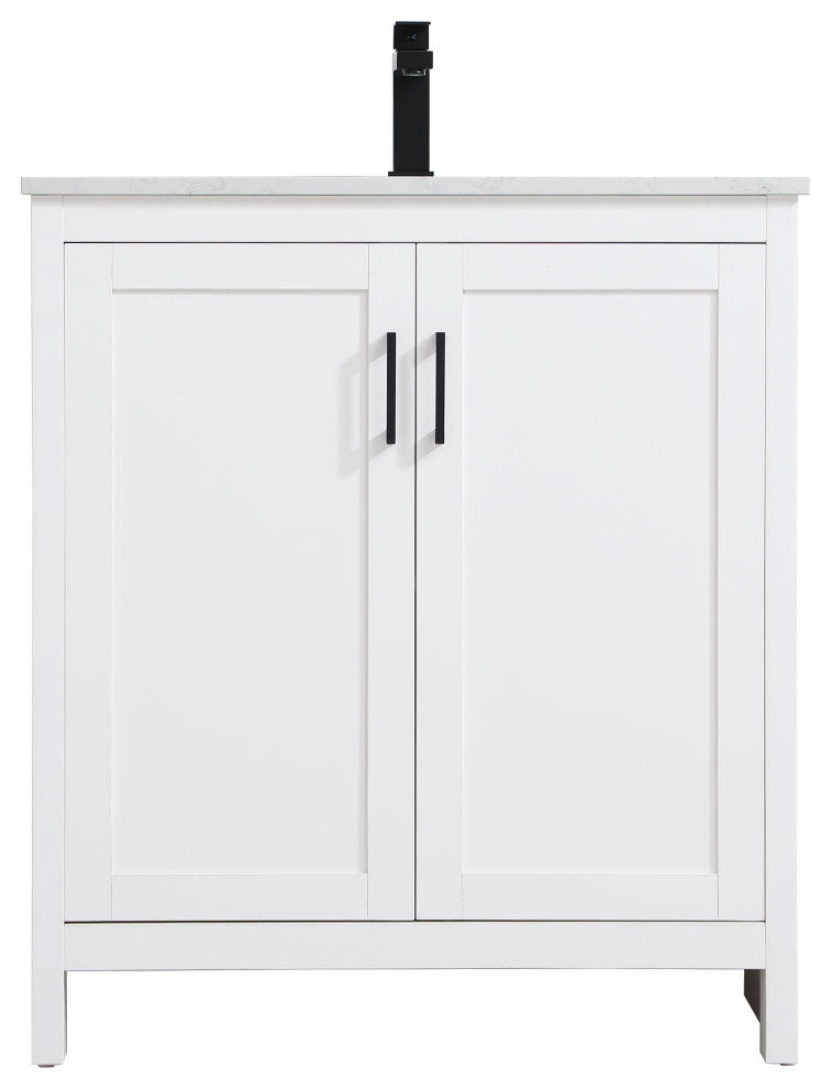 Home Living 30" Single Bathroom Vanity, White