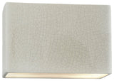 Ambiance Large ADA Rectangle Wall, Outdoor Closed Top, 12", White Crackle