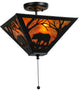 12 Square Bear at Dawn Flushmount