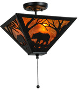 12 Square Bear at Dawn Flushmount