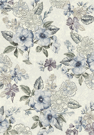 Eclipse 63322-6141 Area Rug, Cream Blue, 5'3"x7'7"