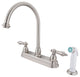 Restoration Two Handle 8" Kitchen Faucet with Non-Metallic Sprayer