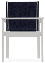 Tribeca Sling Outdoor Stackable Armchair, Moments Navy/Snow