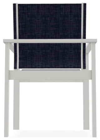 Tribeca Sling Outdoor Stackable Armchair, Moments Navy/Snow