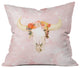 Kangarui Romantic Boho Buffalo Throw Pillow, 16"x16"