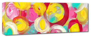 'Rose Garden Circles Panoramic' Canvas Art, 47x16