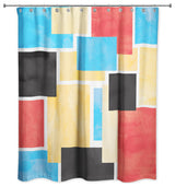 Colorful Primary Abstract II 71"x74" Shower Curtain