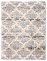 Moroccan Trellis Shag Rug, Gray, 7'10"x10'2"