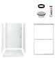 Sterling Alcove 48"x36"x77" Vikrell Center Shower Kit, White