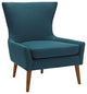 Keen Upholstered Fabric Armchair, Azure