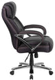 500 lb. Capacity Big and Tall Leather Executive Swivel Office Chair-Black