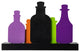 14"L Halloween Poison Bottles Table decor