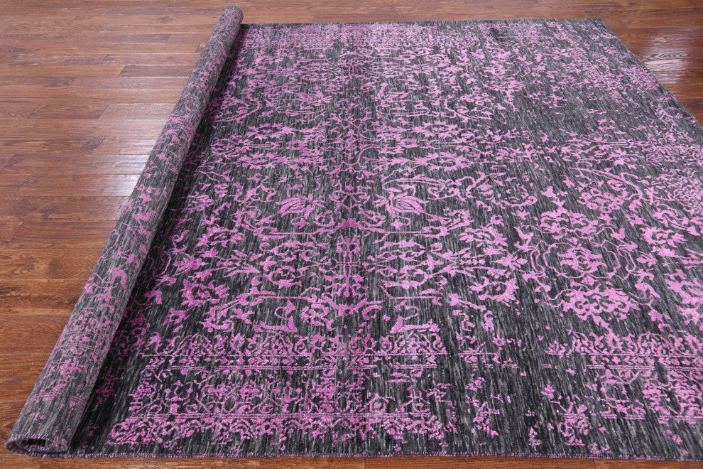 8' 0" X 10' 1" Persian Handmade Wool and Silk Rug Q6080