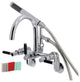 AE8151DKL 7" Adjustable Wall Mount Clawfoot Tub Faucet, Polished Chrome
