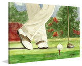 "On the Tee Box" Painting Print on Wrapped Canvas, 45"x30"