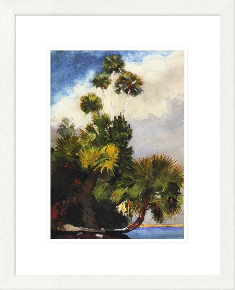 "Palm Trees Florida" Framed Digital Print by Winslow Homer, 20x25"