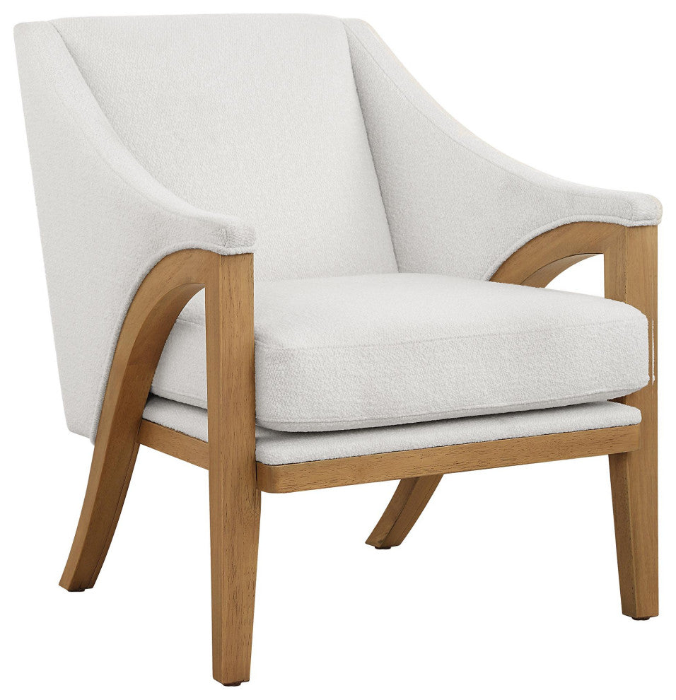 Uttermost 23862 Evolve 29"W Oak Framed Acrylic - Oak / White