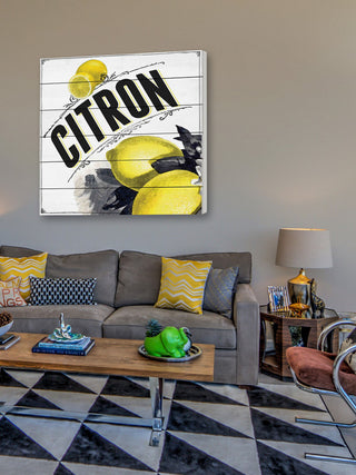 "French Fruit Lemon" Art Print, 81x81 cm