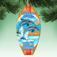 Dolphins Surf Block Ornament