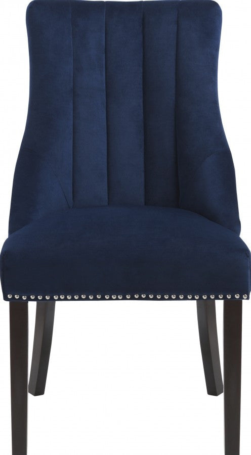Oxford Velvet Upholstered Dining Chair (Set of 2), Navy