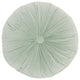 16" X 16" Mint Green Round Velvet Throw Pillow
