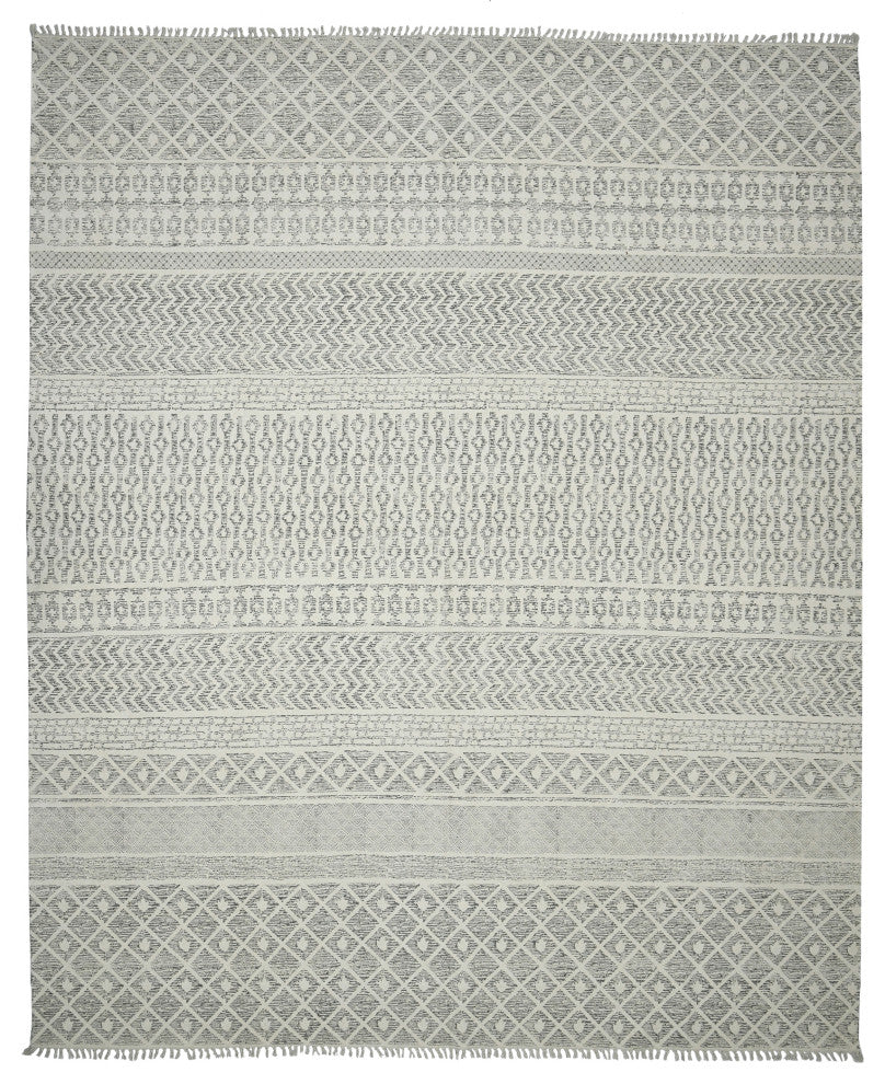 DUNE Denevie Area Rug, Gray, 8'6" x 12', Geometric