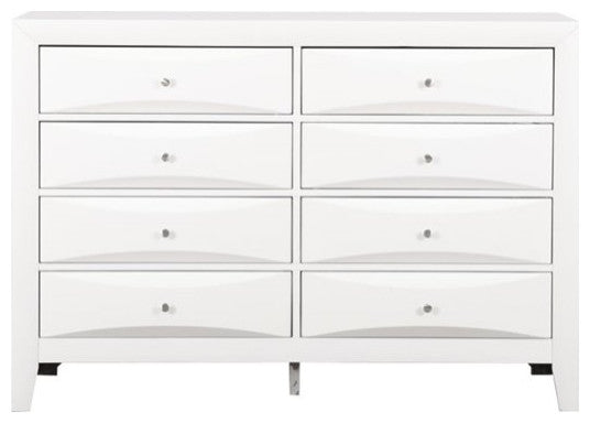Glory Furniture Marilla 8 Drawer Dresser in White