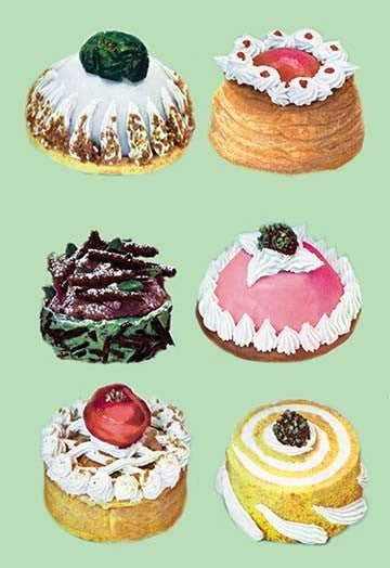 Baked and Frozen Ice Cream Specialties- Fine Art Giclee Print 24" x 36"