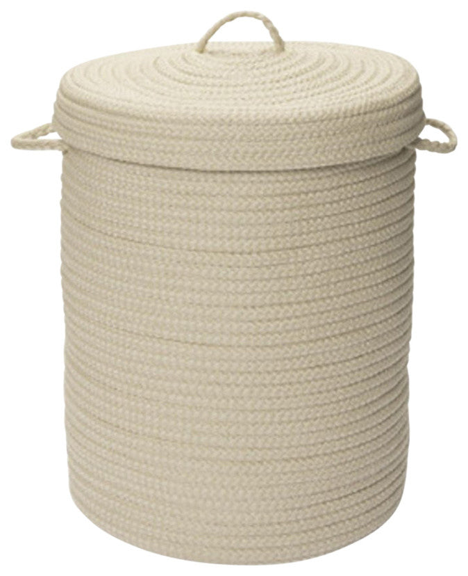 Colonial Mills Hamper Simply Home Solid Linen Round Hamper With Lid
