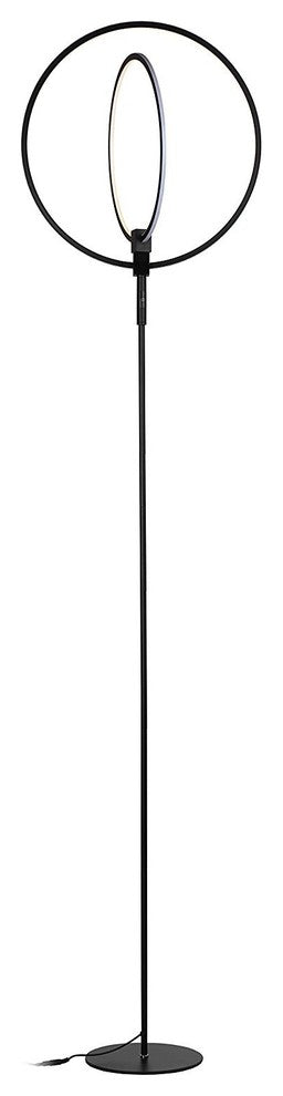 Brightech Eclipse Modern LED Torchiere Floor Lamp - Very High Brightness, Black