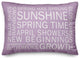 Purple Spring Sayings 20x14 Spun Poly Pillow