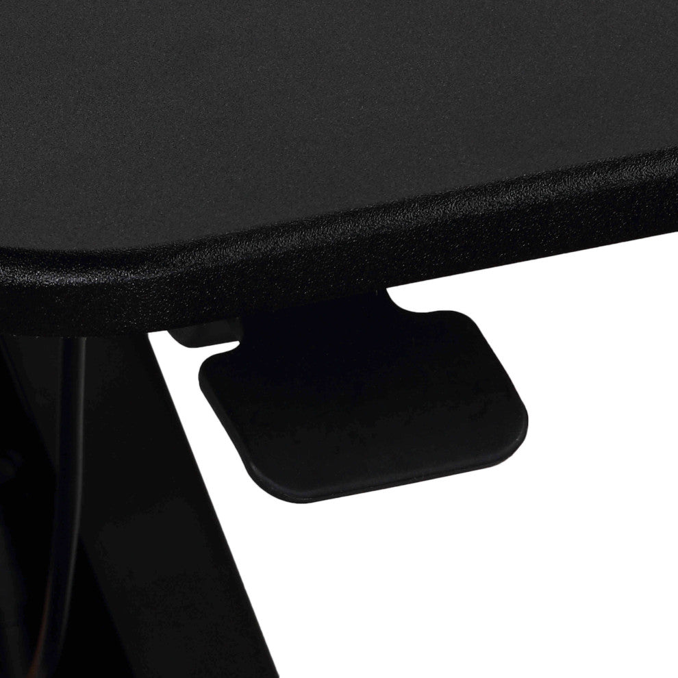 Cortesi Home Orbit Sit to Stand Adjustable Desktop Monitor Stand, Black